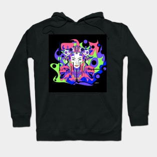 paninaro metal madness in ecopop abstract woman kaiju artsy Hoodie